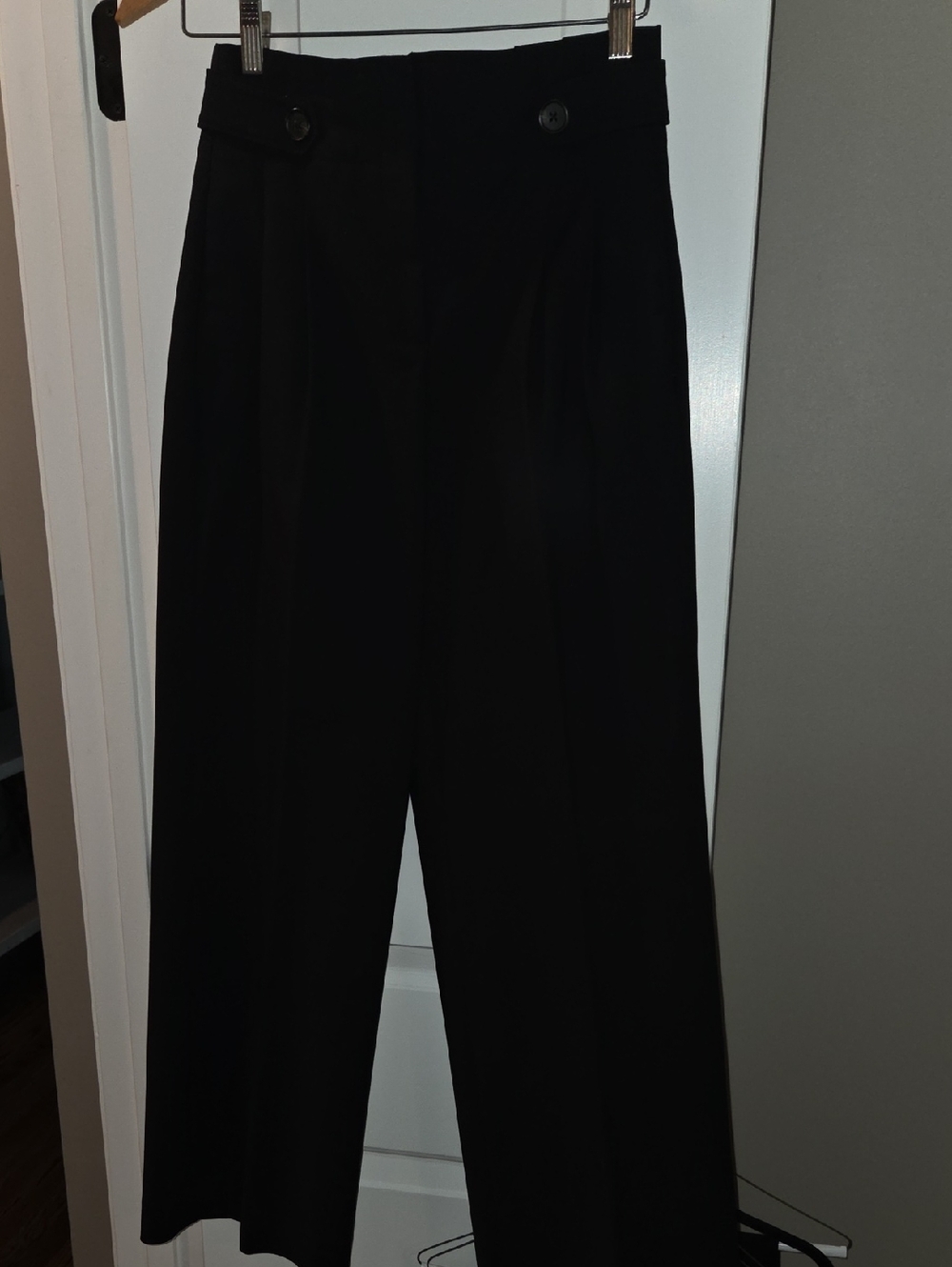 White House Black Market Black High-Waist Wide-Leg Pants